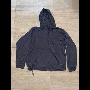 REI Unisex‎ 1/2 Zip Pullover Charcoal Windbreaker Hoodie Sz L